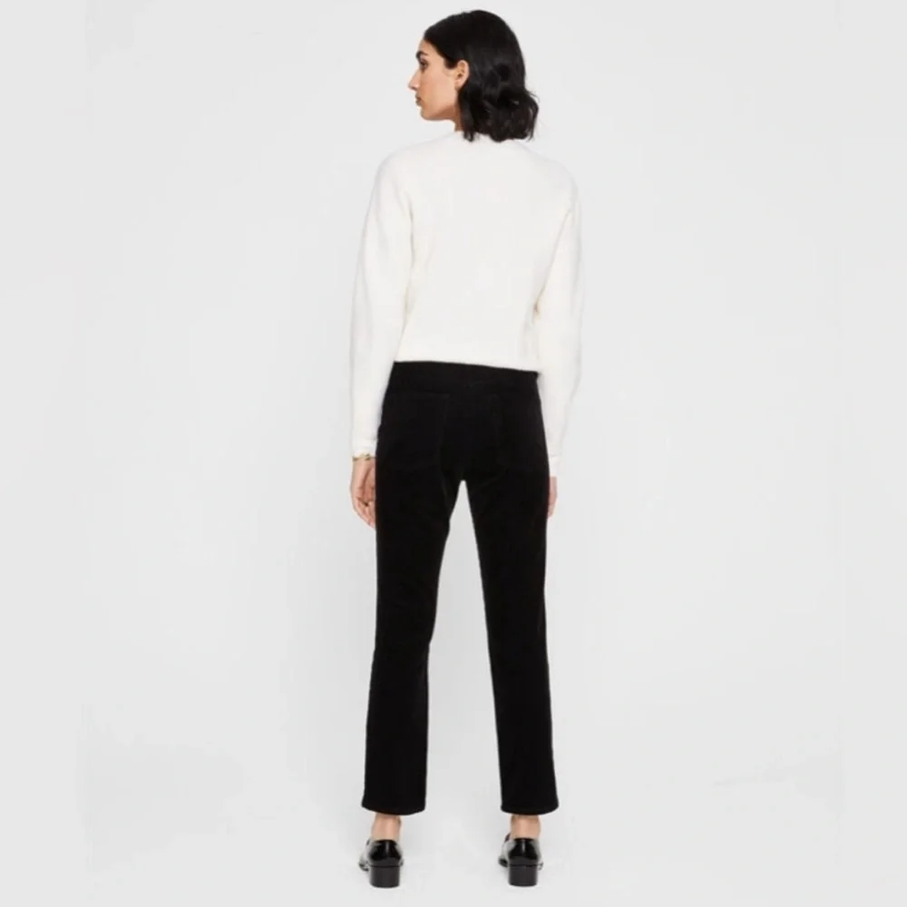 CLUB MONACO High Rise Skinny Corduroy Pants, Black, Size 6 - Picture 9 of 14